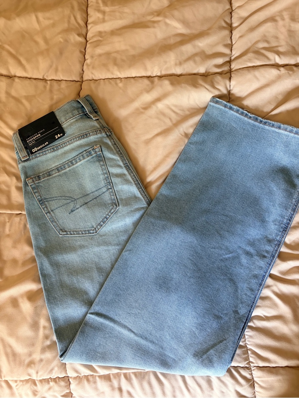 American Eagle Outfitters Light Wash Straight Leg Jeans